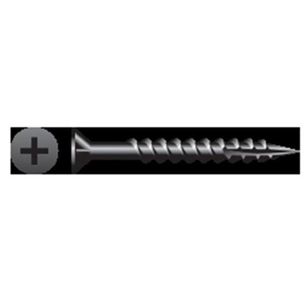 Strong-Point Wood Screw, #8, 2 in, Black Oxide Flat Head Phillips Drive X832NB